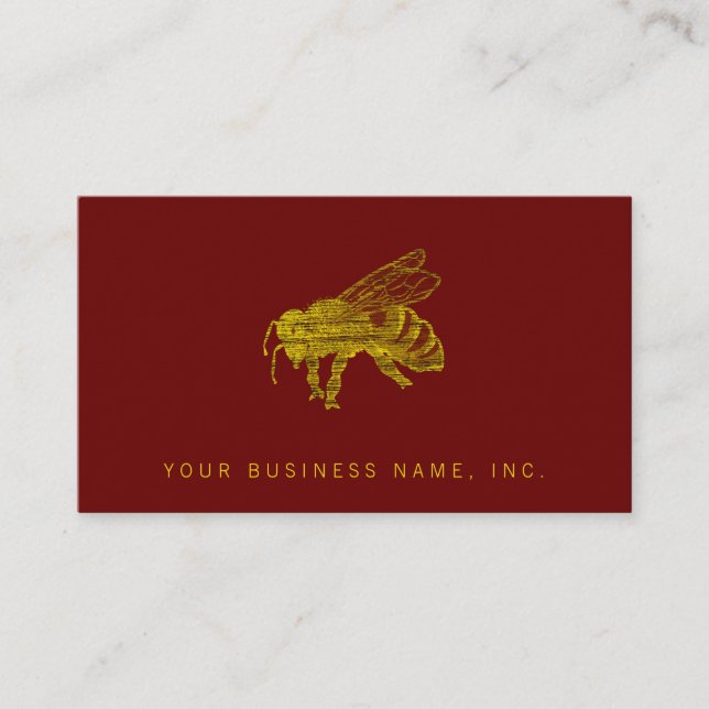 Carte De Visite Letterpress Bee (Devant)