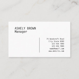 Carte De Visite Letterpress Modern Professional