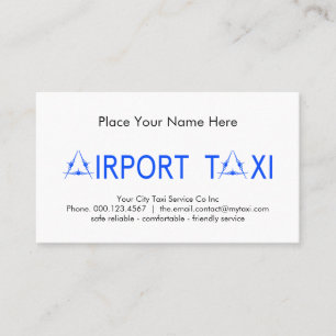 Carte De Visite Lettre-A Avion Aéroport Taxi