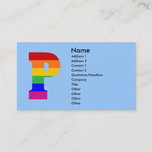 Carte De Visite LETTRE arc-en-ciel P