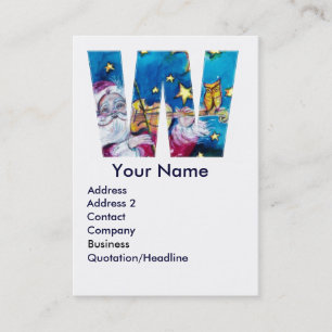 CARTE DE VISITE LETTRE DE NOËL / MONOGRAMME PÈRE NOËL INSPIRÉ