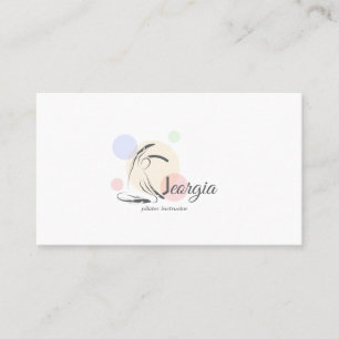 Carte De Visite Lettre Pilates G Pose   Lettre monogramme G Pilate
