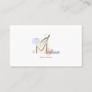 Carte De Visite Lettre Pilates M Pose Lettre monogramme M Pilate