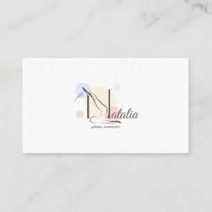 Carte De Visite Lettre Pilates N Pose Lettre monogramme N Pilate