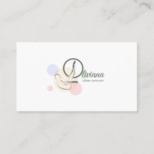 Carte De Visite Lettre Pilates O Pose Lettre monogramme O Pilate