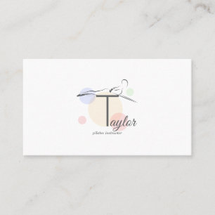 Carte De Visite Lettre Pilates T Pose Lettre monogramme T Pilate