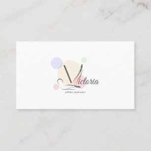 Carte De Visite Lettre Pilates V Pose Lettre monogramme V Pilate