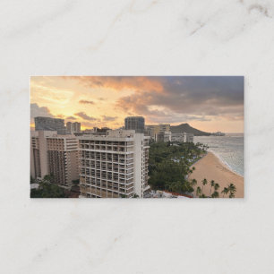 Carte De Visite Lever de soleil à Waikiki