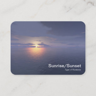 Carte De Visite Lever de soleil/coucher du soleil