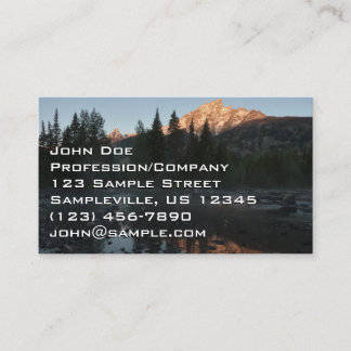 Carte De Visite Lever de soleil de Grand Teton à Cottonwood Creek
