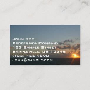 Carte De Visite Lever de soleil sur San Juan à Porto Rico