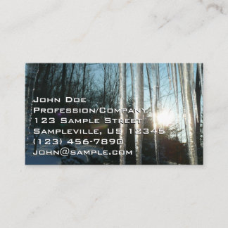 Carte De Visite Lever du soleil à travers Icicles hiver Photograph