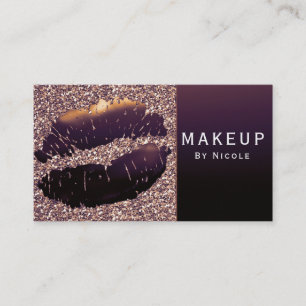 Carte De Visite Lèvre de brillance or violet Maquillage Glamour Sa