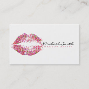 Carte De Visite Lèvres de Parties scintillant multicolore Artiste 