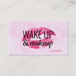 Carte De Visite Lèvres roses et arrière - plan