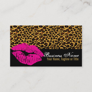 Carte De Visite Lèvres roses sur la coutume classique Bizcards