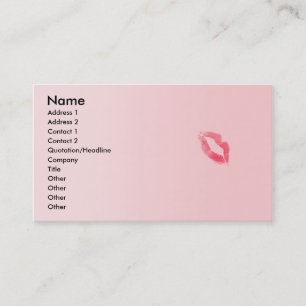 Carte De Visite Lèvres sur des affaires roses