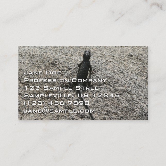 Carte De Visite Lézard noir (Devant)