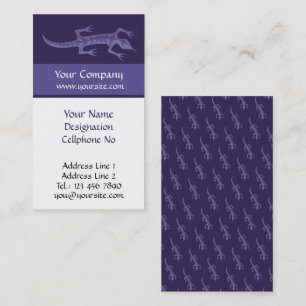 Carte De Visite Lézard Tribal Mauve
