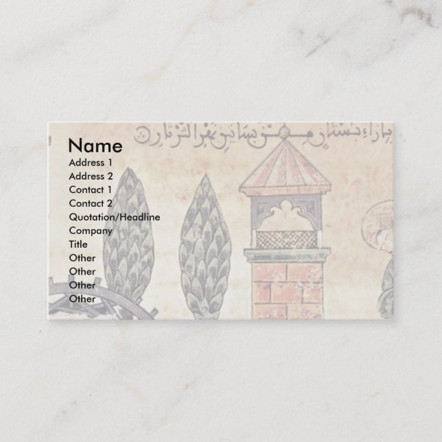 Carte De Visite L'histoire de Bayader et de Riyad ("Hadath Bayader (Devant)