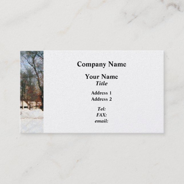 Carte De Visite L'hiver dans ma rue (Devant)