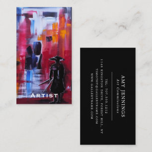 Carte De Visite L'Horizon du Samouraï Peinture d'Alfred Fox