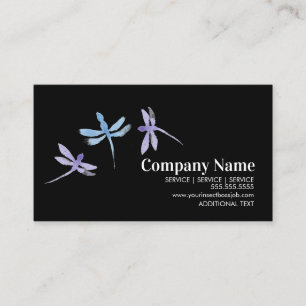 Carte De Visite Libellule Aquarelle Peinte à la Main Entreprise