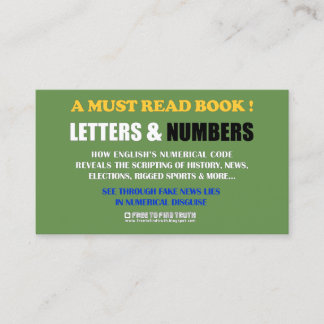 Carte De Visite Libérez pour trouver la vérité/lettres et les