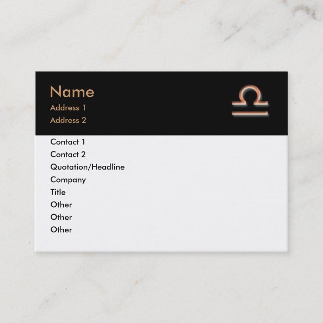 Carte de visite Libra (Devant)