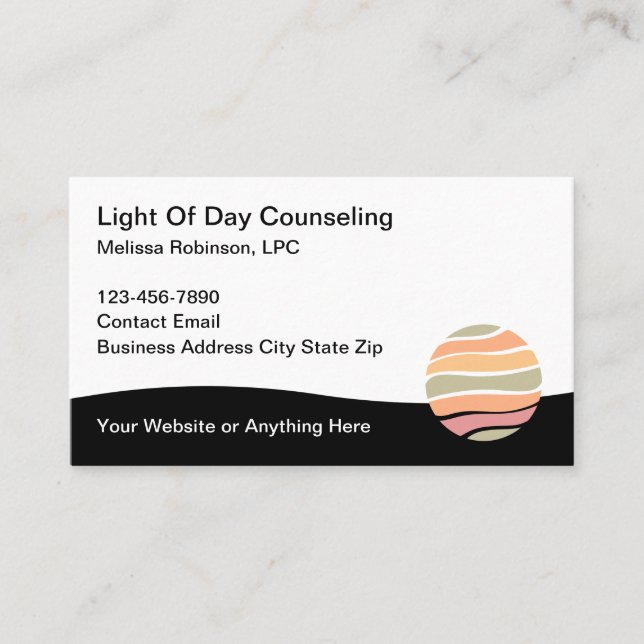 Carte De Visite Licensed Professional Counselor Mental Health (Devant)