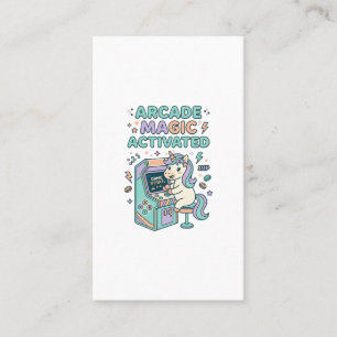 Carte De Visite Licorne Arcade Magie Activée Produit Tendance Grap