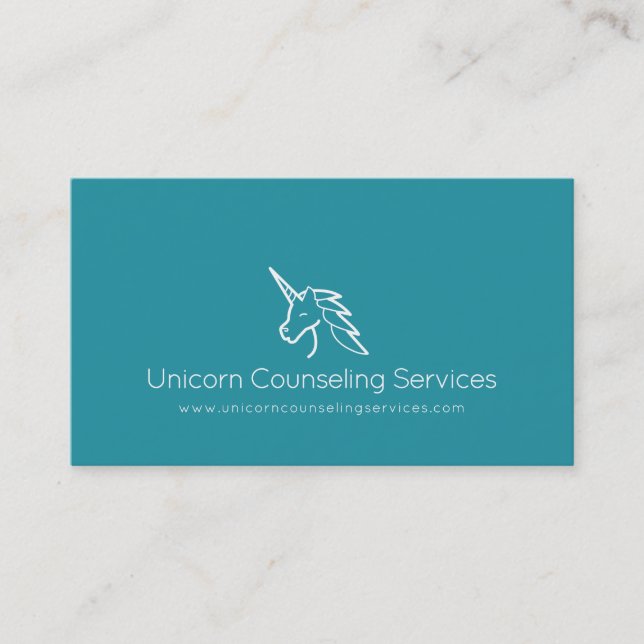Carte De Visite Licorne conseillant les services ou tout autre (Devant)