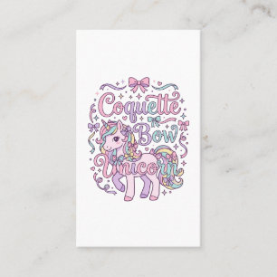 Carte De Visite Licorne Coquette Arc Licorne Mignonne Graphique Pa