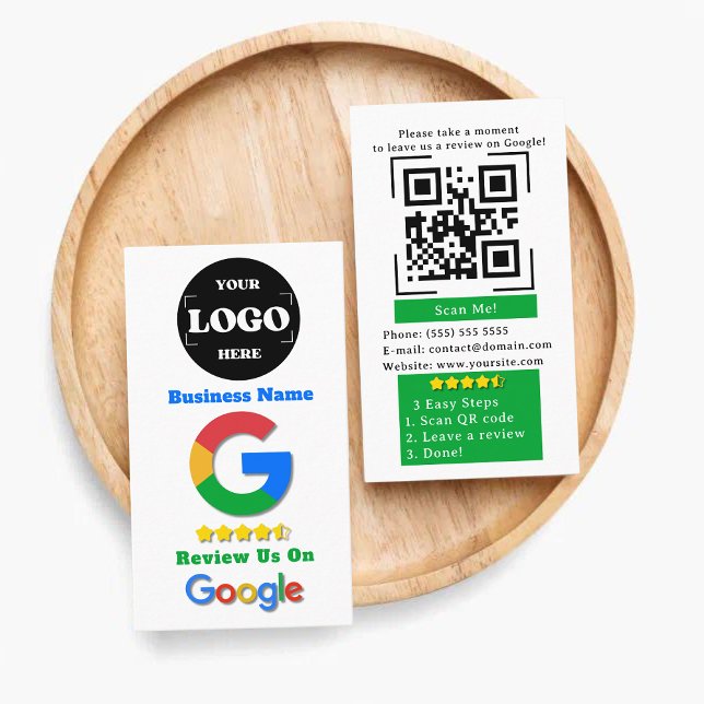 Carte De Visite Lien de code QR personnalisé Google Review Busines (Créateur téléchargé)