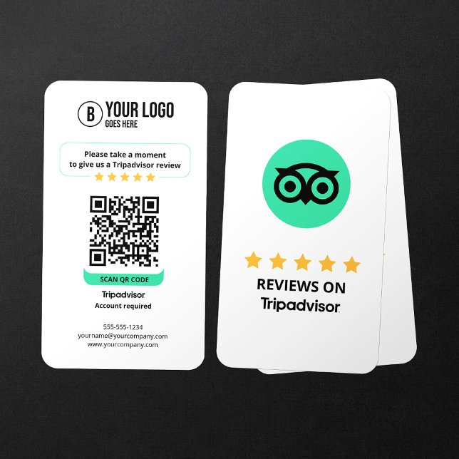 Carte De Visite Lien de révision d'entreprise Code QR des avis Tri (Créateur téléchargé)