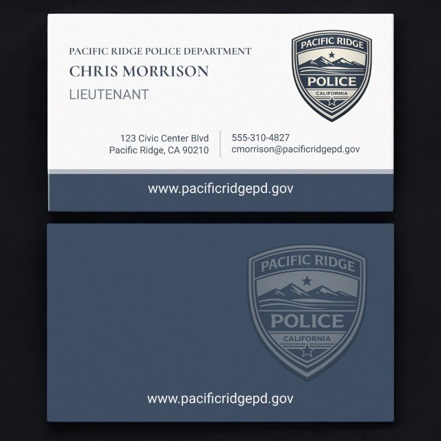 Carte De Visite Lieutenant de police  (Créateur téléchargé)
