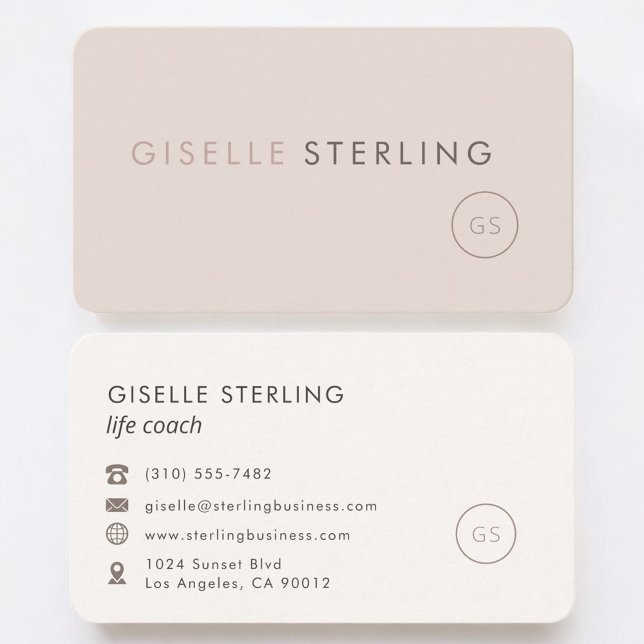 Carte De Visite Life Coach Feminine Professional (Créateur téléchargé)