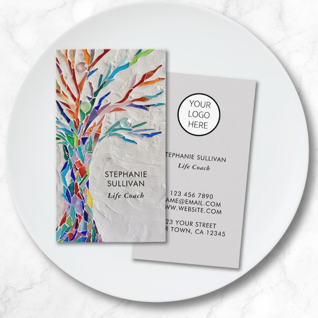 Carte De Visite Life Coach Your Logo Tree Of Life (Créateur téléchargé)