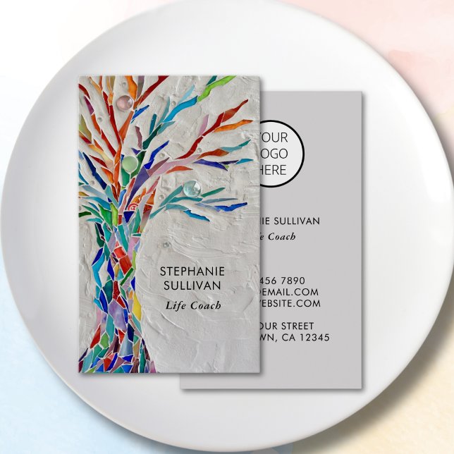 Carte De Visite Life Coach Your Logo Tree Of Life (Créateur téléchargé)