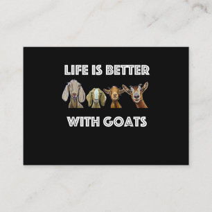 Carte De Visite Life Is Better With Goats, Goat Lover, Goat Venin