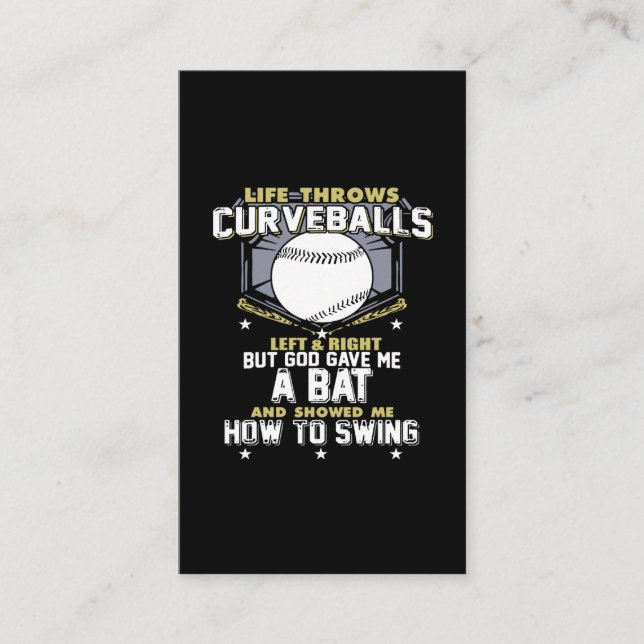 Carte De Visite life throws curveballall left and right but god ga (Devant)