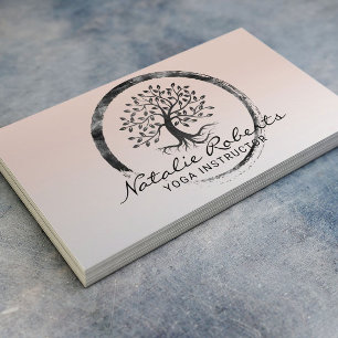 Carte De Visite Life Tree Zen Circle Yoga Méditation Mieux-être Sp