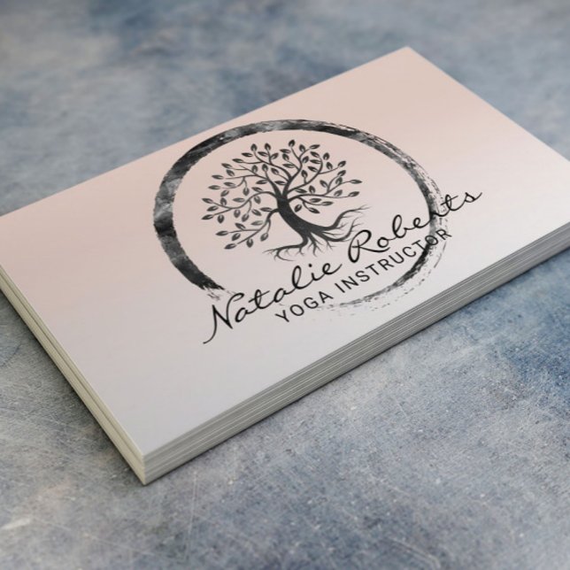 Carte De Visite Life Tree Zen Circle Yoga Méditation Mieux-être Sp (Créateur téléchargé)