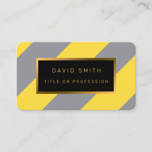 Carte De Visite Light Yellow and Soft Gray Customize