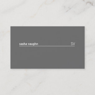 Carte De Visite Ligne blanche simple (gris)
