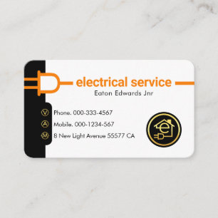 Carte De Visite Ligne d'alimentation électrique de prise de couran