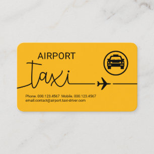 Carte De Visite Ligne d'avion de taxi d'aéroport spécial