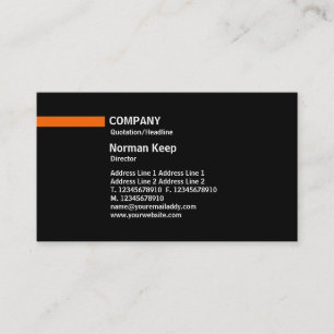Carte De Visite Ligne de couleur - orange