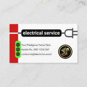 Carte De Visite Ligne de prise électrique créative Circuit Électri