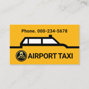 Carte De Visite Ligne de route de bordure de voiture de taxi